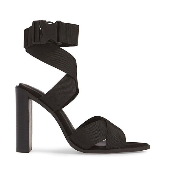 Alias Mae Soli Canvas Heeled Black Sandals - Picture 5 of 12